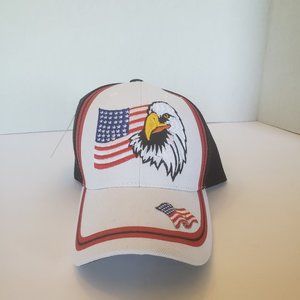 USA Patriotic Eagle US Flag Adjustable Cap Hat NWT